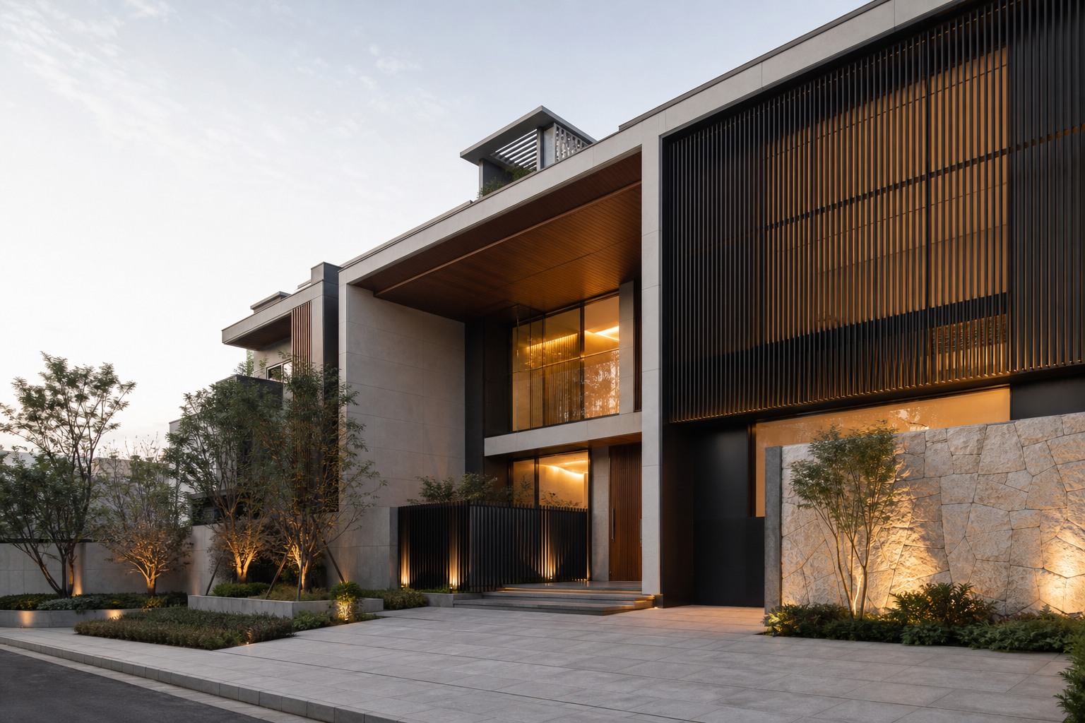 Layered architectural façades