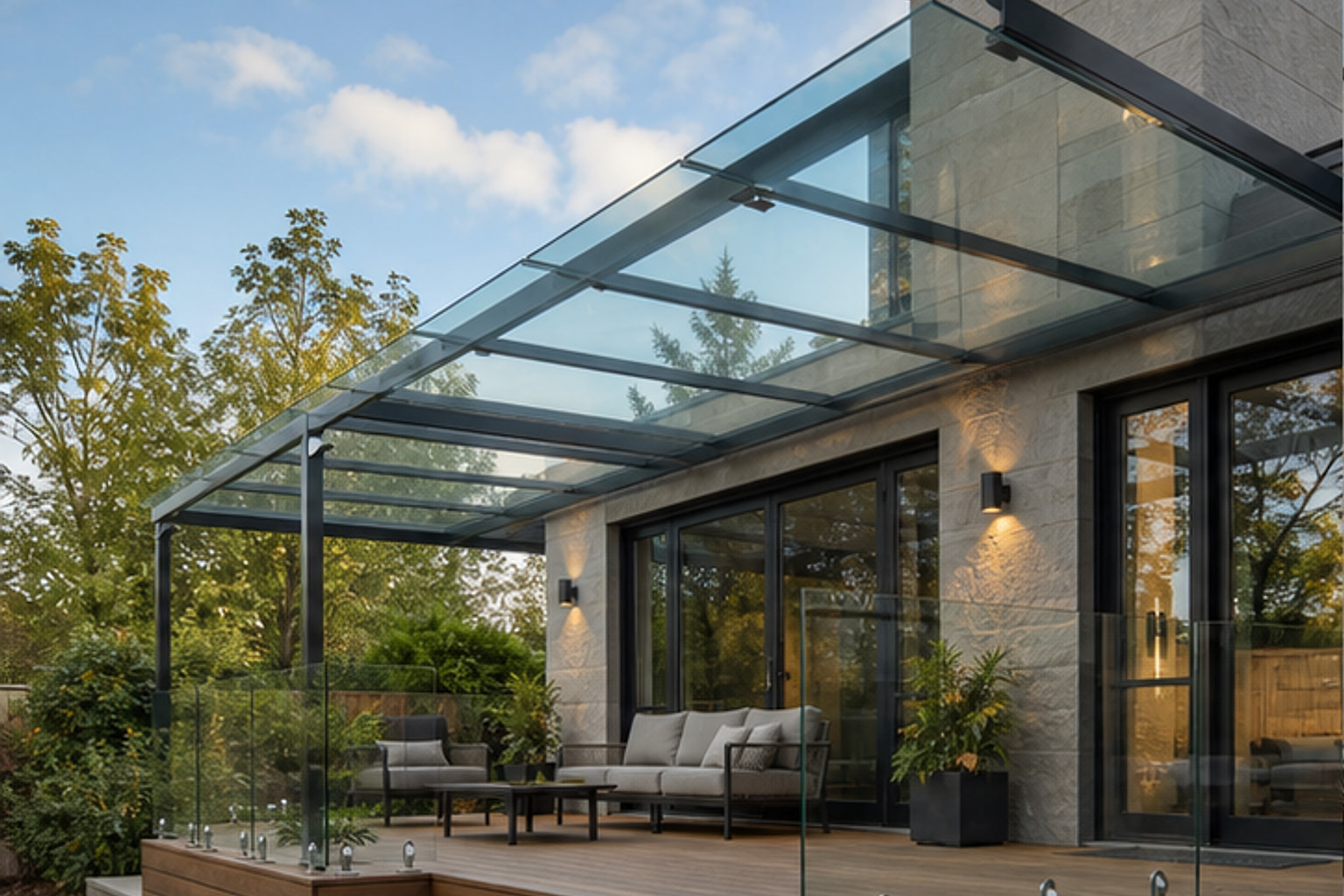 Glass Deck Canopy