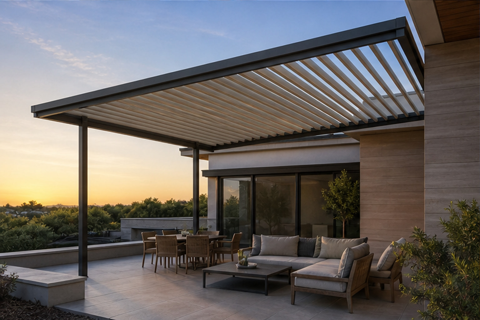 Angled Patio shade Frame