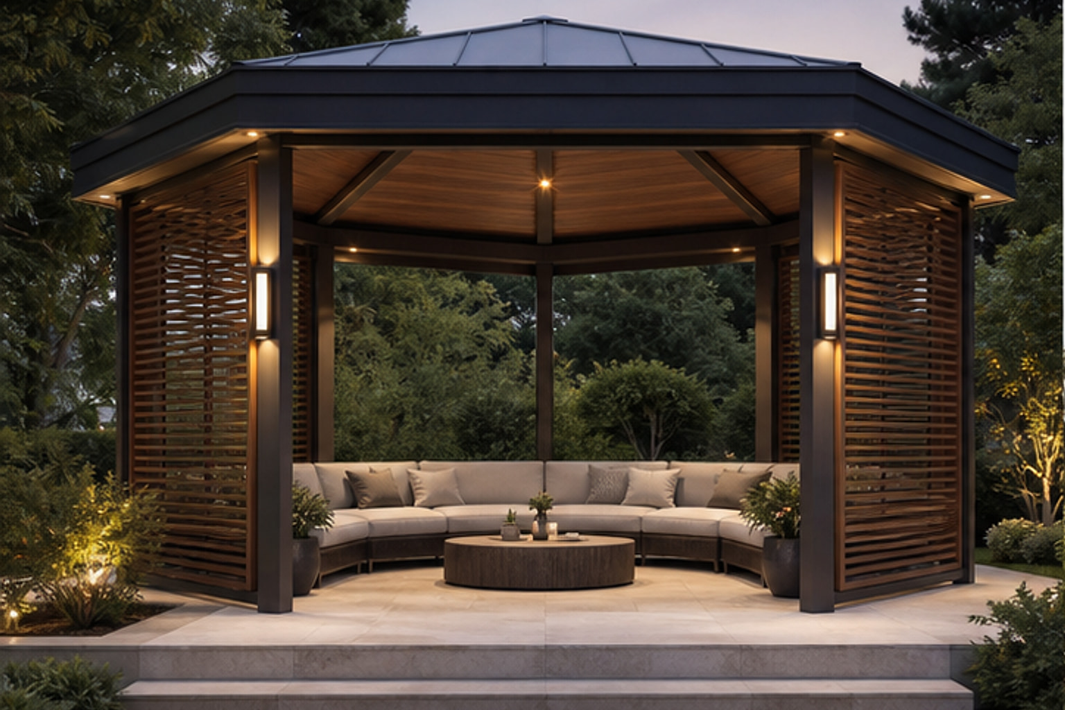 Deluxe Hex Shaded Gazebo