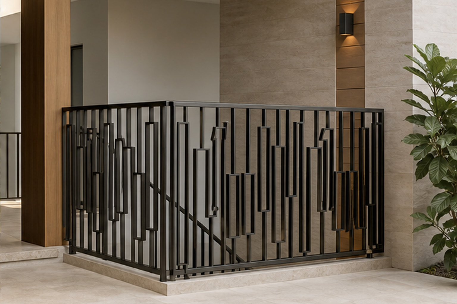 Geometric Stair Shaft Guard