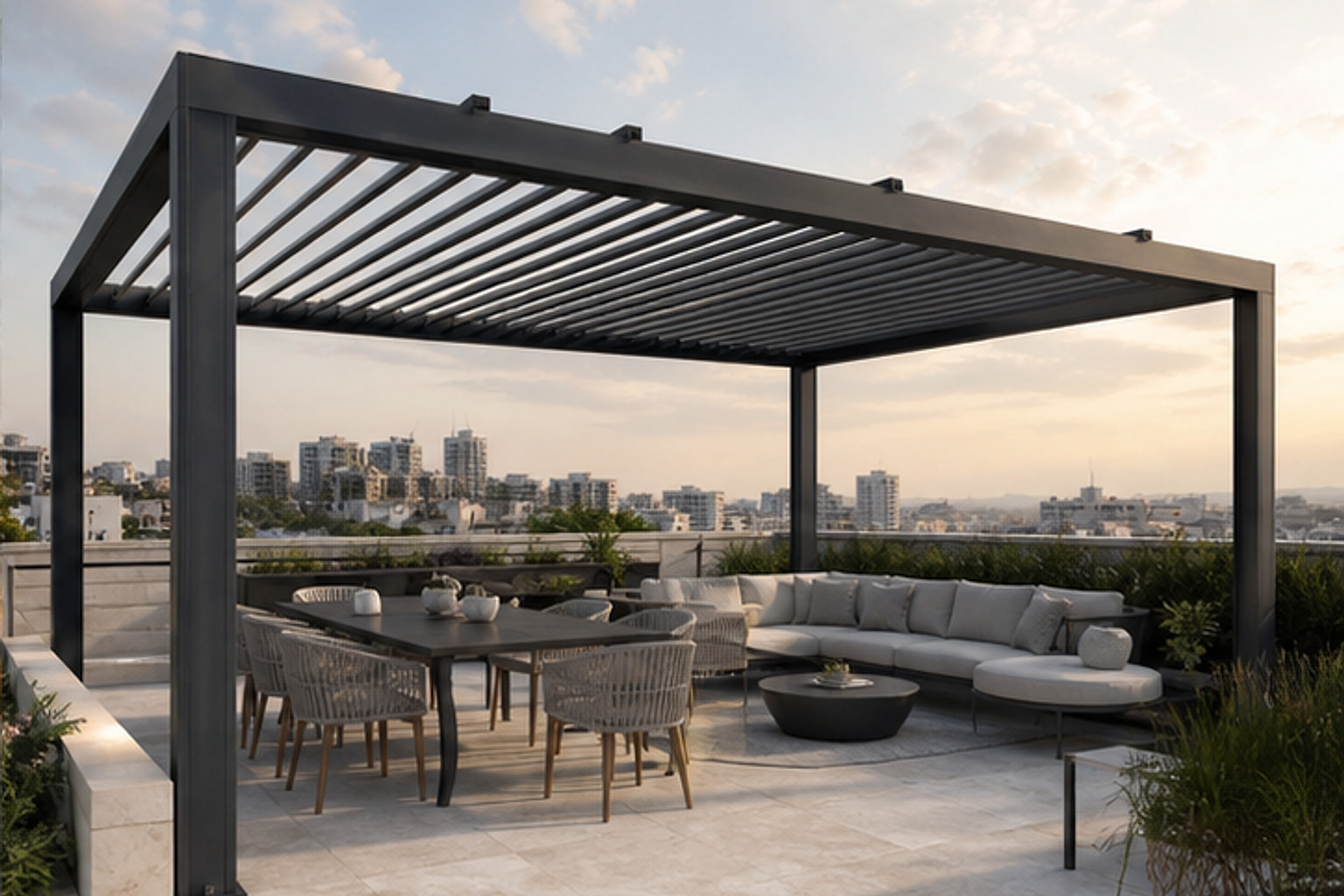 Deluxe Louvered Roof Pergola