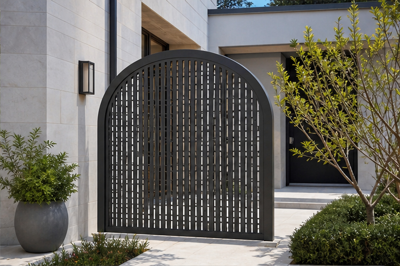 Arched Privacy Screen exterior design