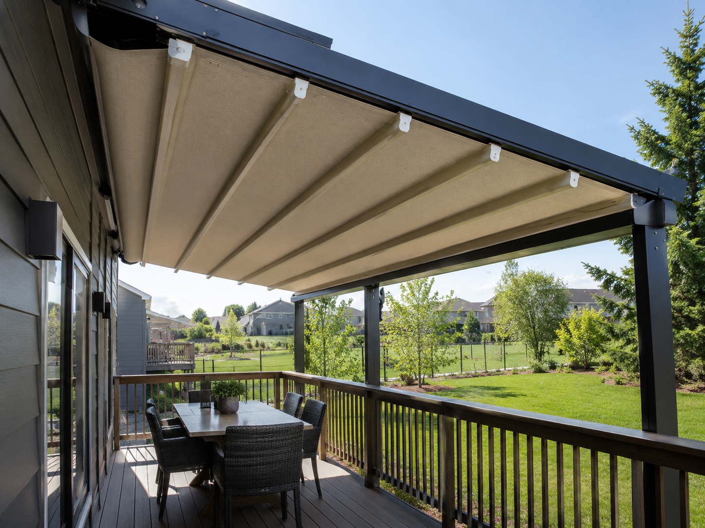 Modern Retractable Pergola Awning for Outdoor Patio
