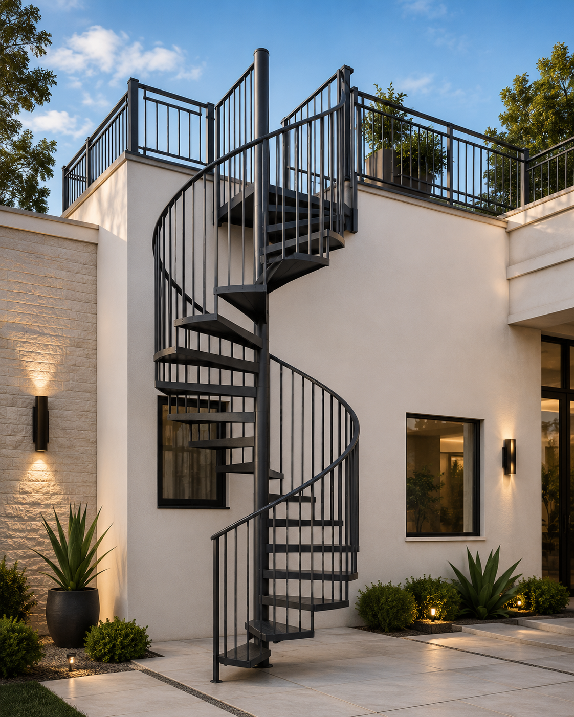 Premium Modern Steel Spiral Staircase Design