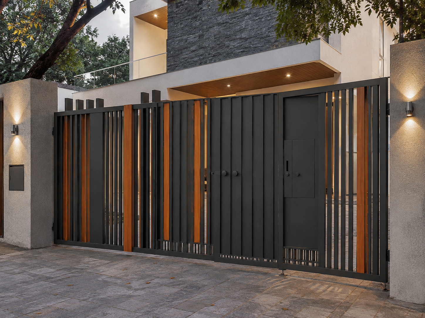 Premium Contemporary Steel Entrance Gate Design