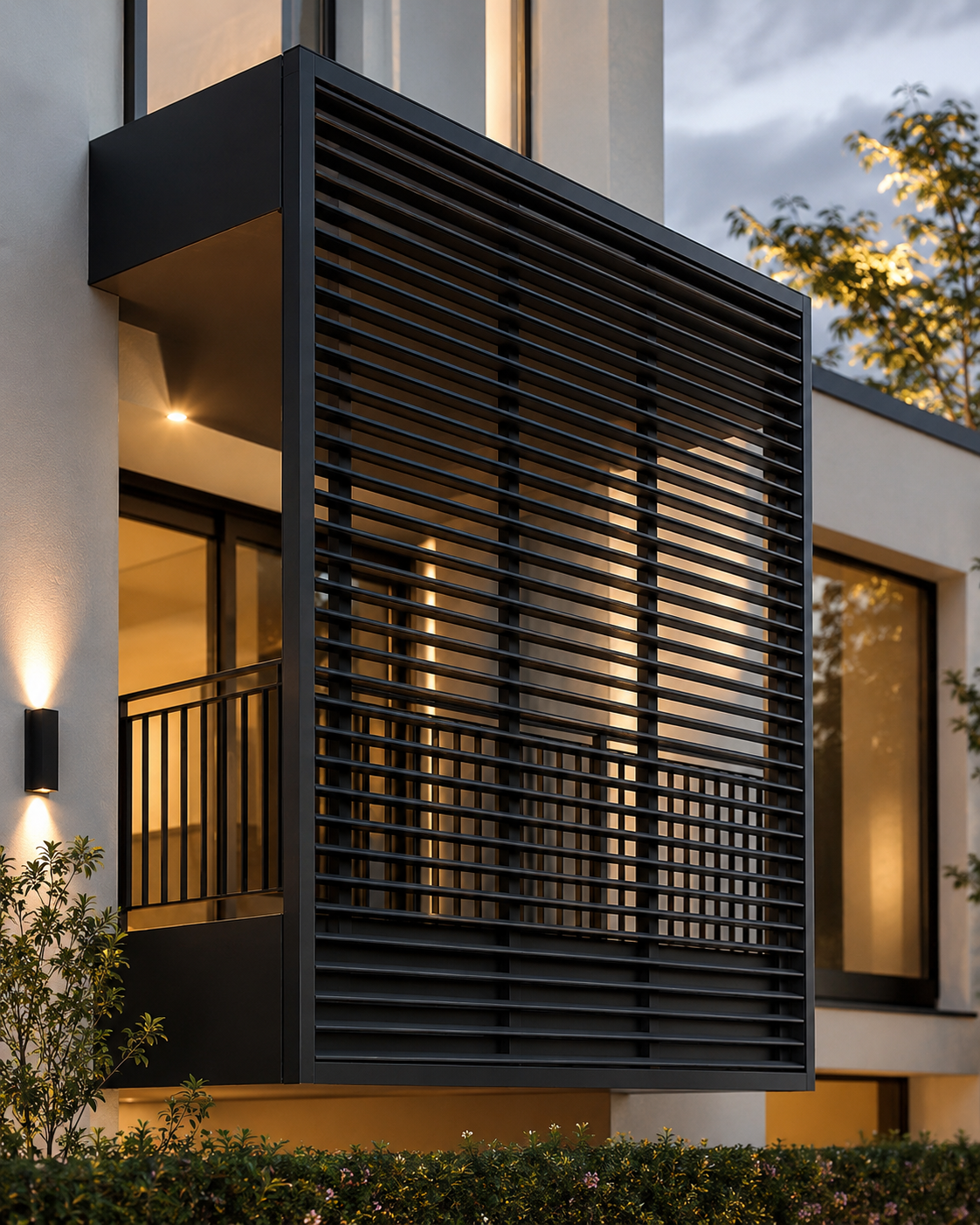 Premium Modern Louvered Balcony Façade Design