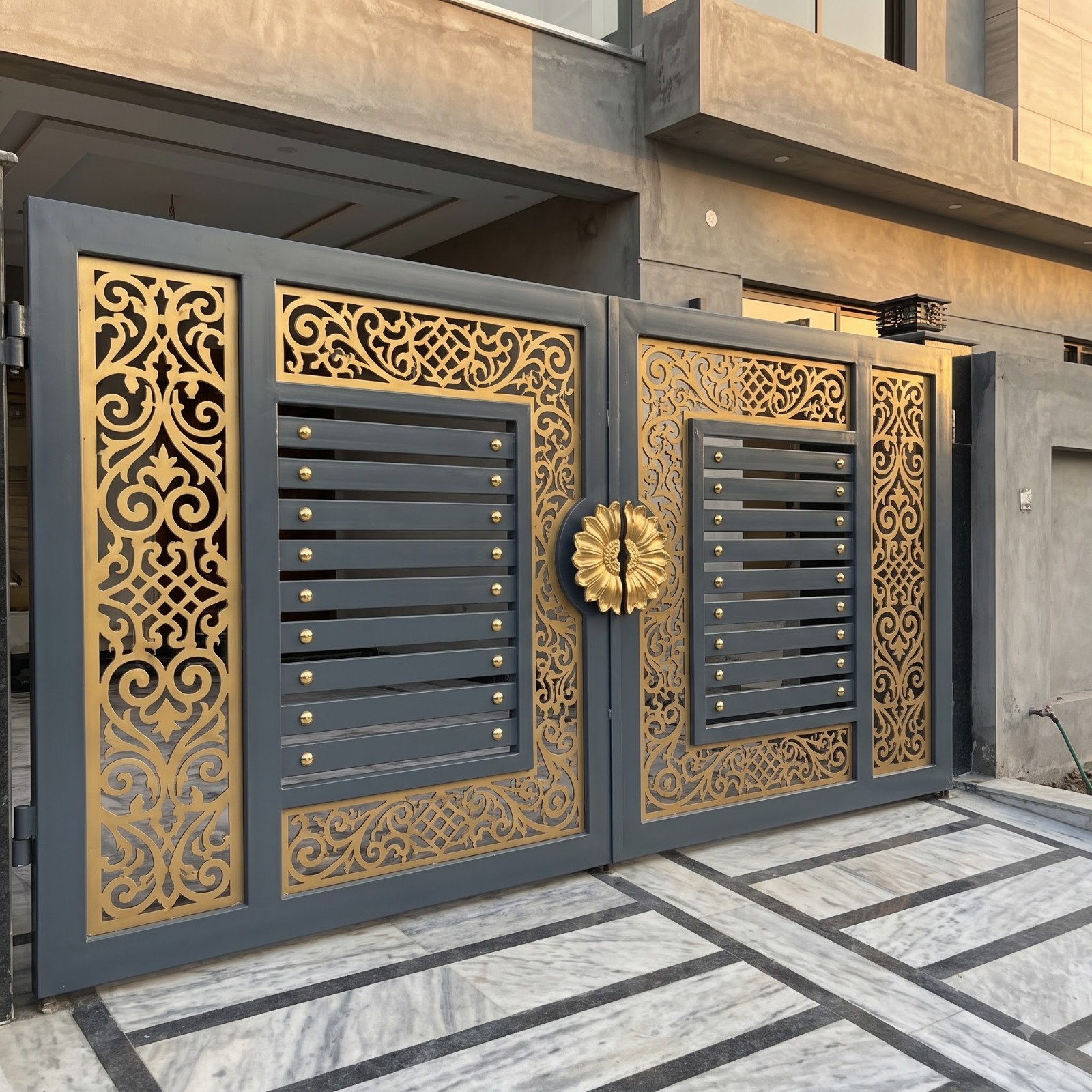Premium illuminated metal screen entrance
