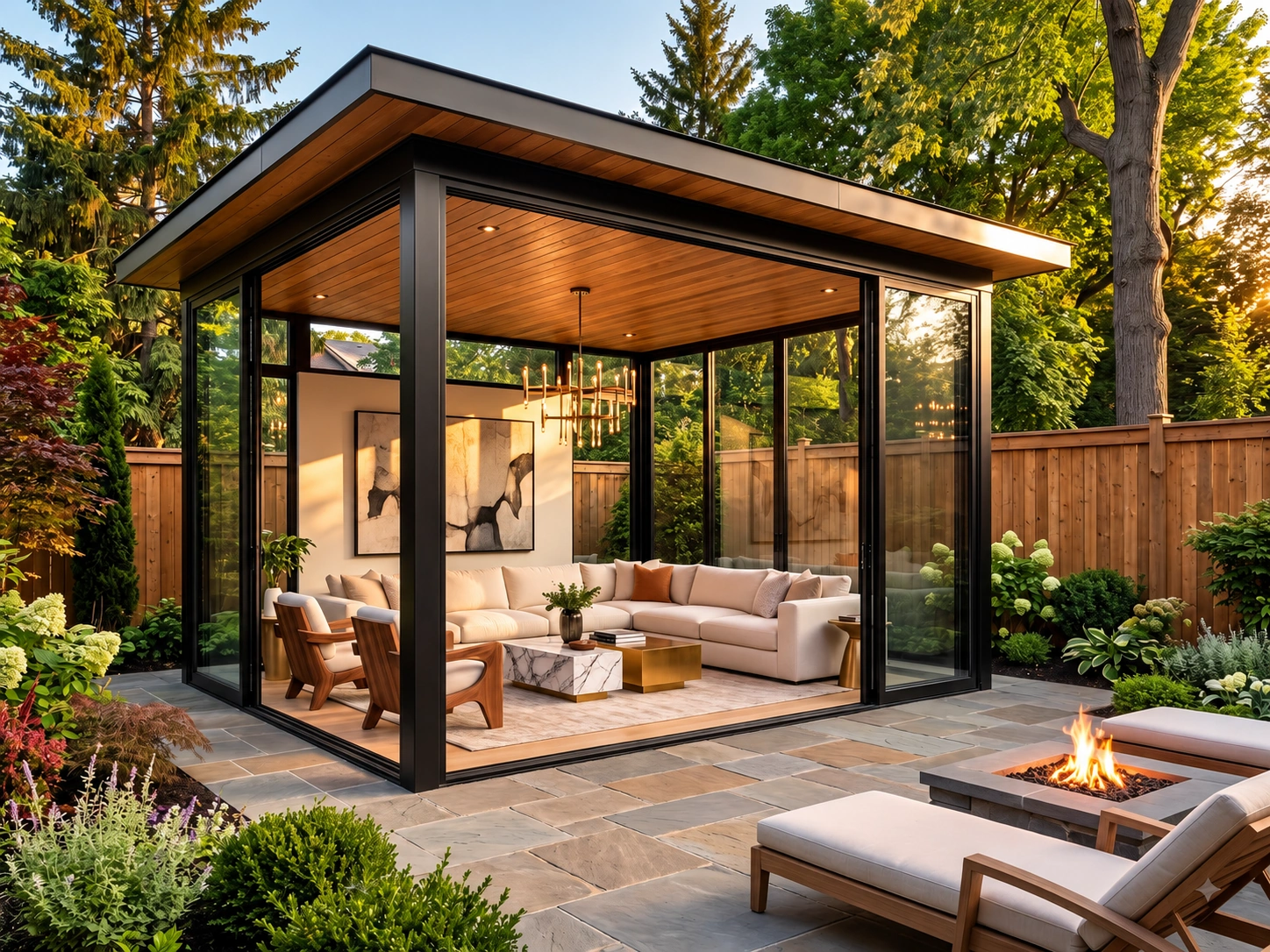 Refined outdoor living structures